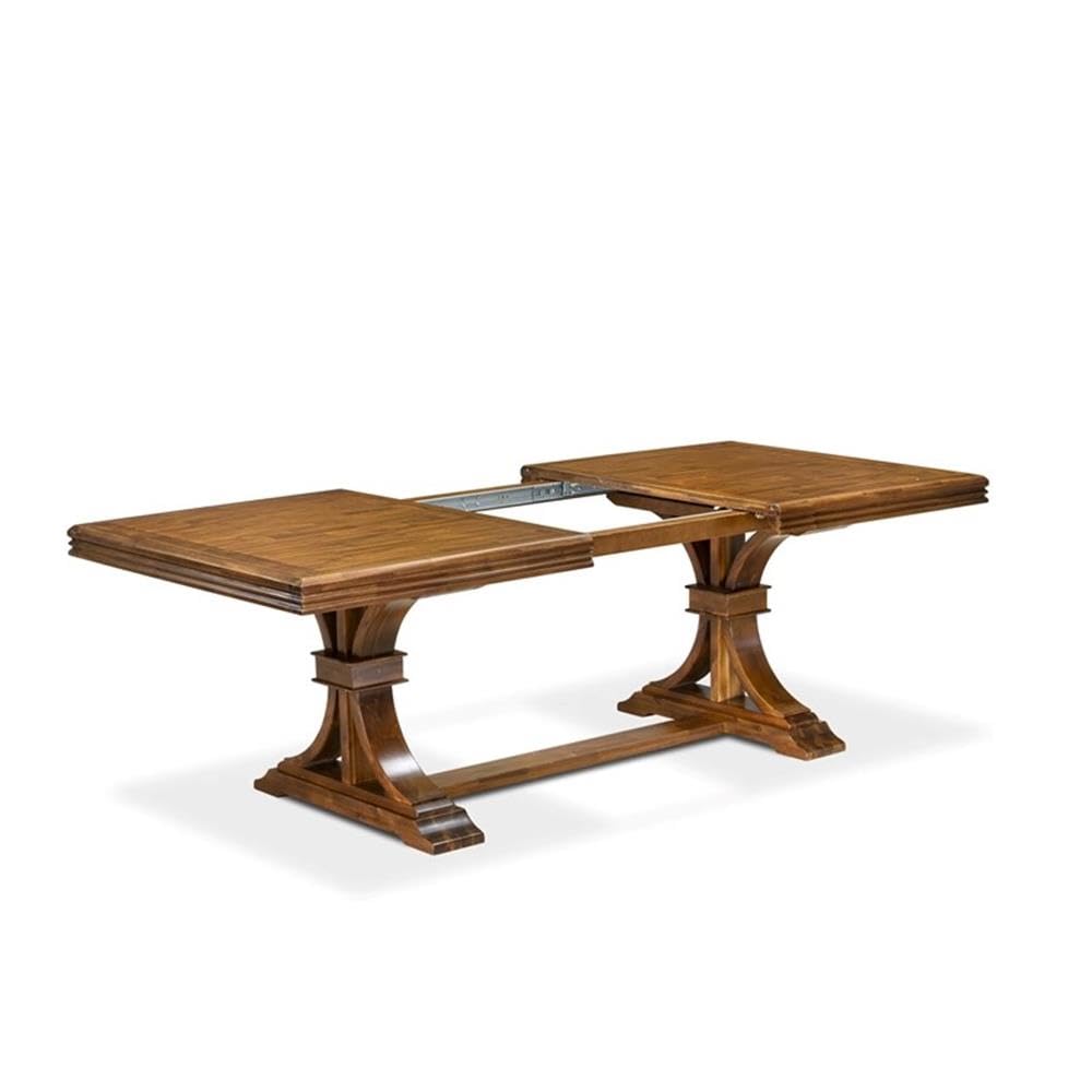 9-Piece Walnut Finish Acacia Wood Dining Table Set with 8 Chairs F800892
