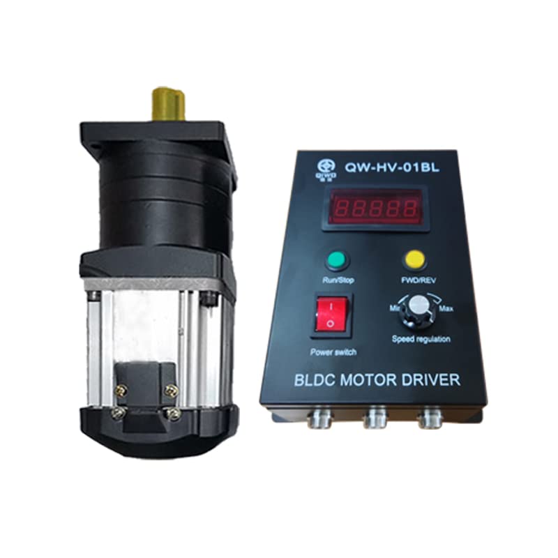 650W Brushless Reduction Motor with Driver 80mm Square Planetary Gearbox Reducer 16mm Output T7263