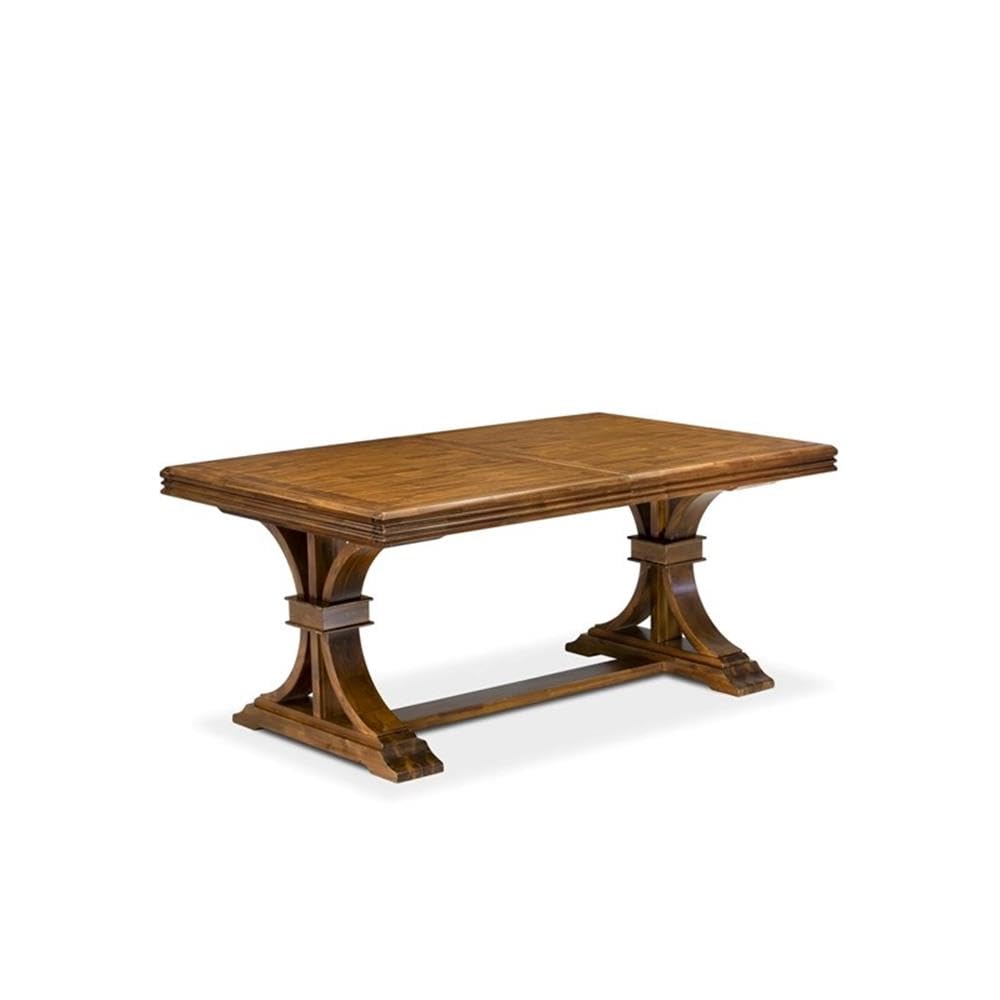 9-Piece Walnut Finish Acacia Wood Dining Table Set with 8 Chairs F800892