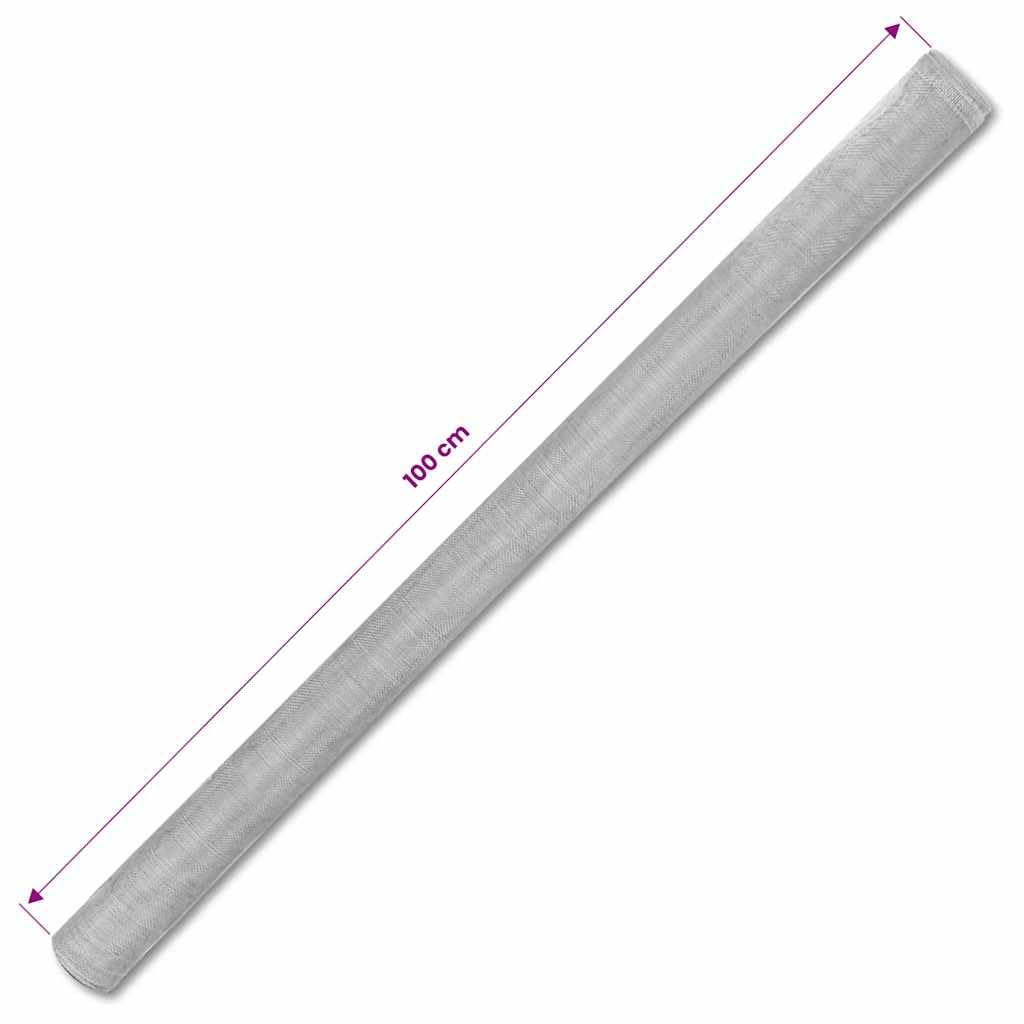 Aluminum Mesh Screen 39.4x196.9 Inches Silver U3175