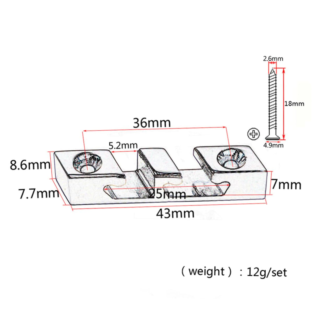Black Metal Bass Guitar String Retainer B903070