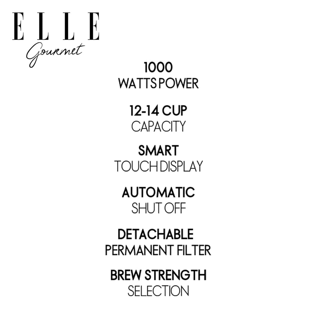 1.8L Digital Programmable Coffee Maker with Washable Filter, White S1164