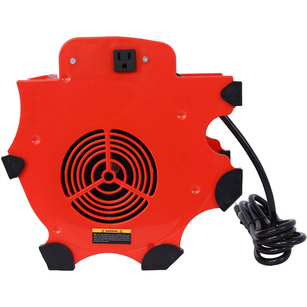 3-Speed Heavy-Duty Portable Air Mover Floor Fan and Carpet Dryer G658