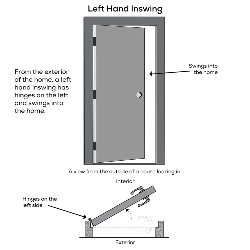 Steel Brilliant White Left Hand In-swing Prehung Door Full Lite Clear Glass 36" x 80" S544020