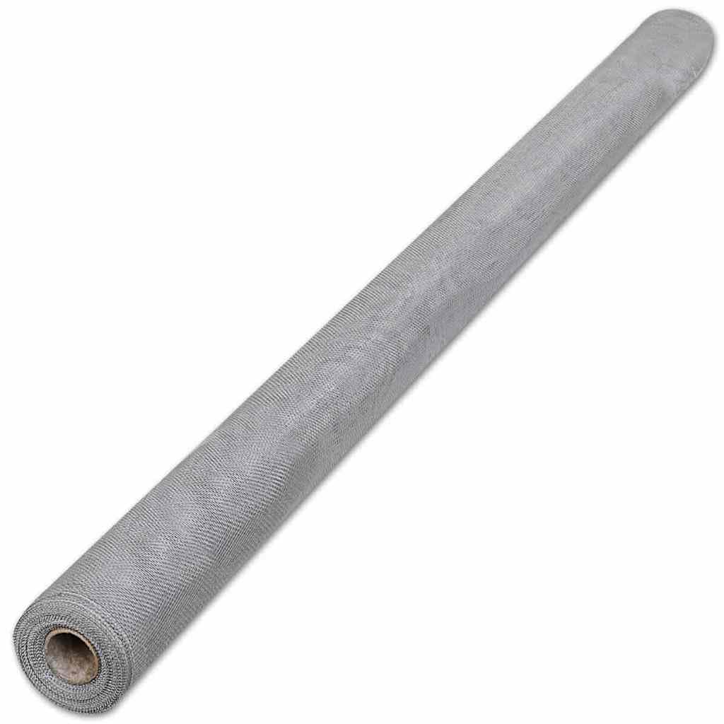 Aluminum Mesh Screen 39.4x196.9 Inches Silver U3175