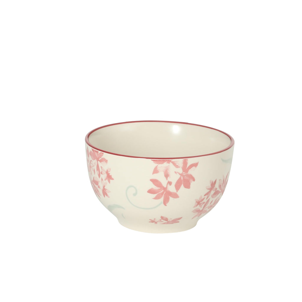 12-Piece Matte Stoneware Dinnerware Set with Pink Floral Pattern E352