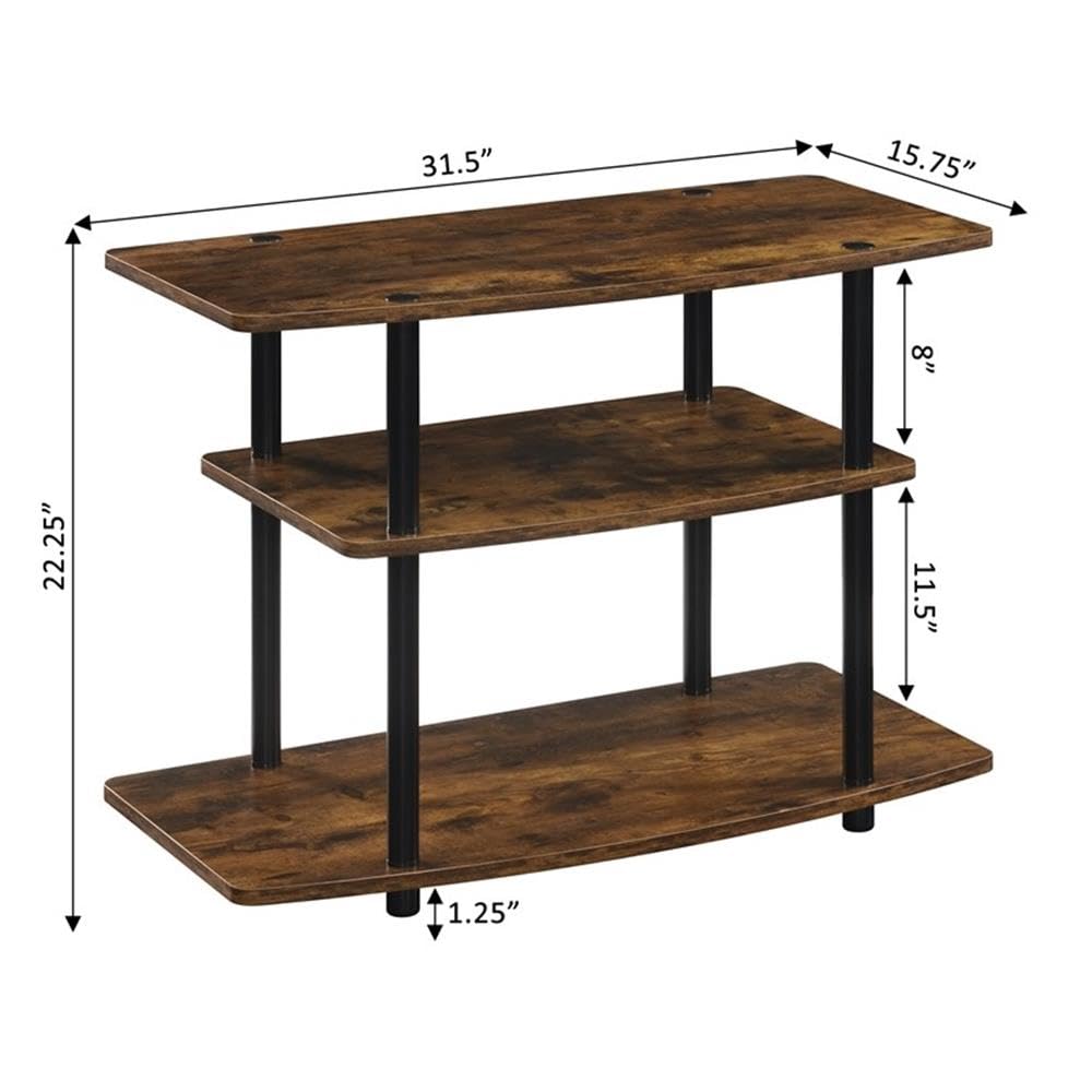 3-Tier TV Stand with Shelves X727475