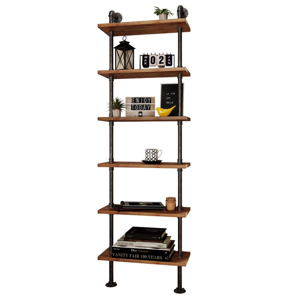 Industrial Pipe 6 Tier Bookshelf X52013
