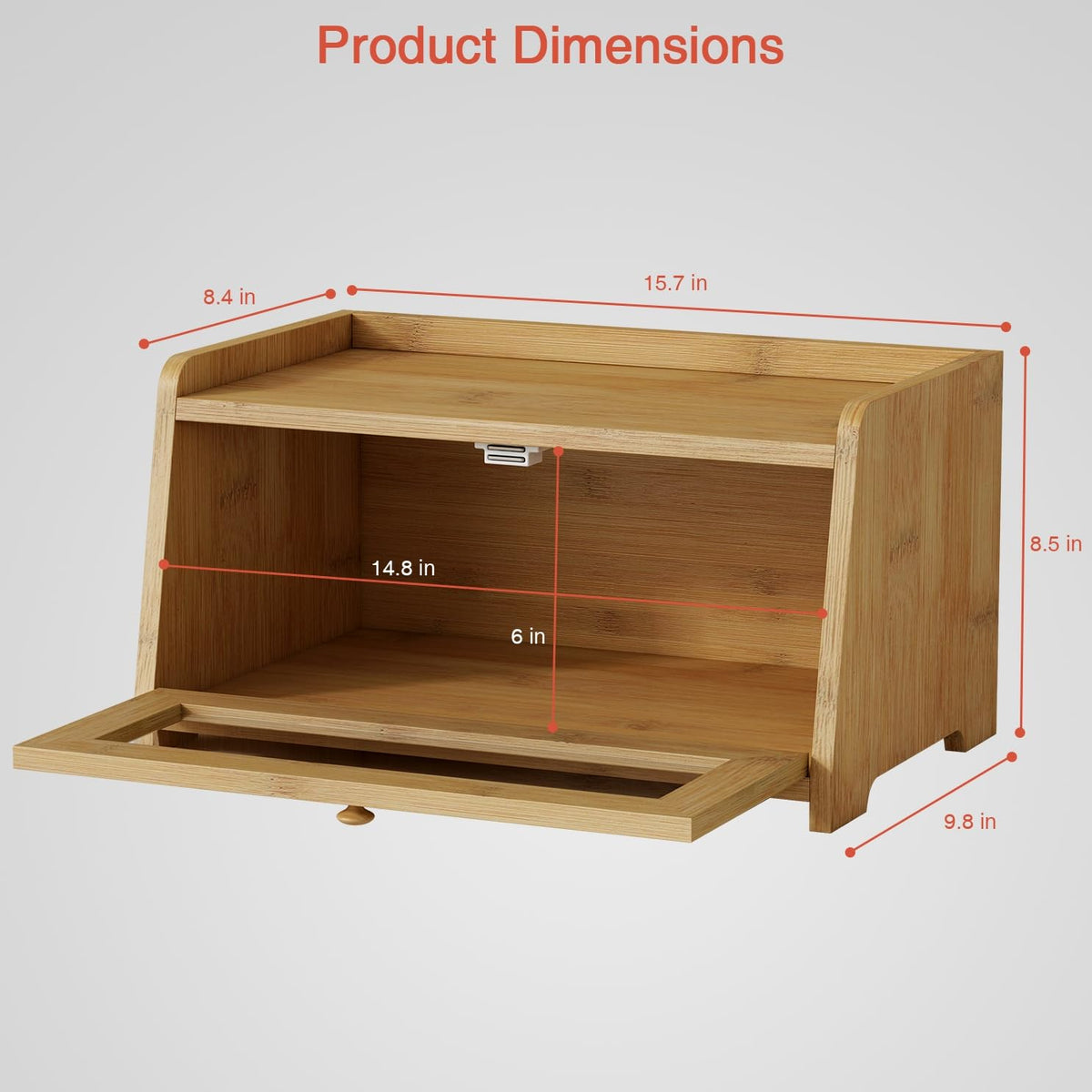 Wood Bread Box with Window Y685