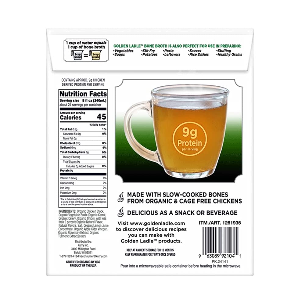Organic Low Sodium Chicken Bone Broth 6 Cartons V196