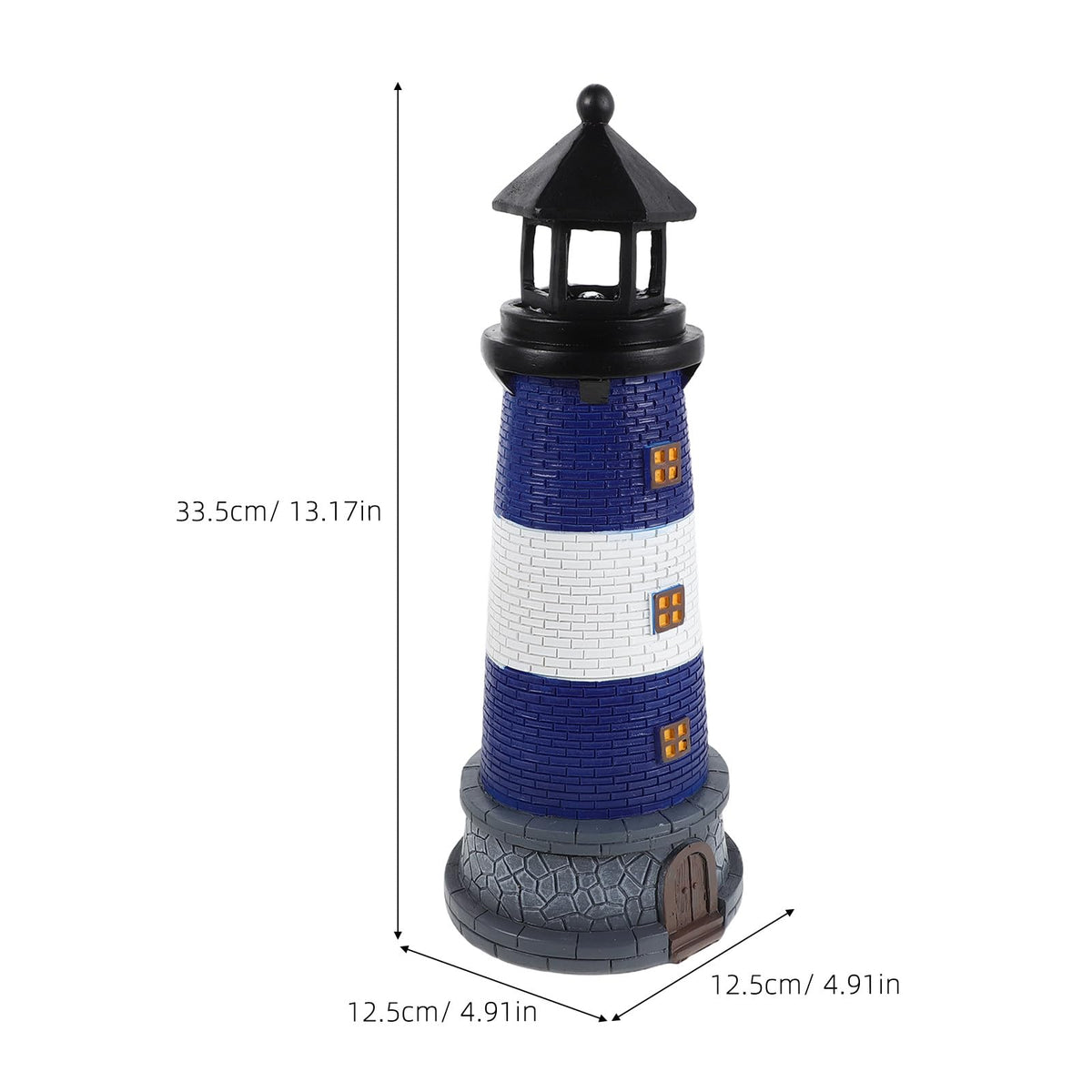 Solar Lighthouse Lamp with LED Lights V1358