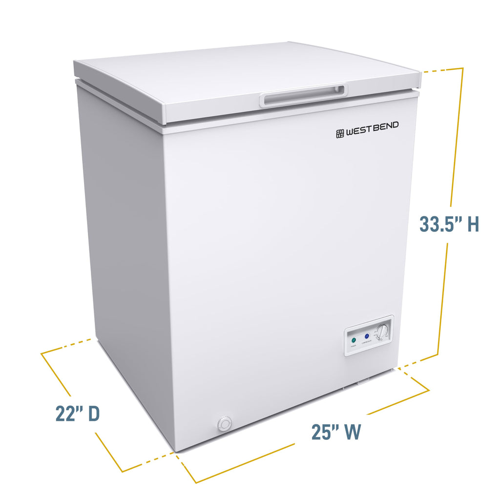 White 5-Cu.Ft Chest Freezer with Adjustable Temperature Control I846
