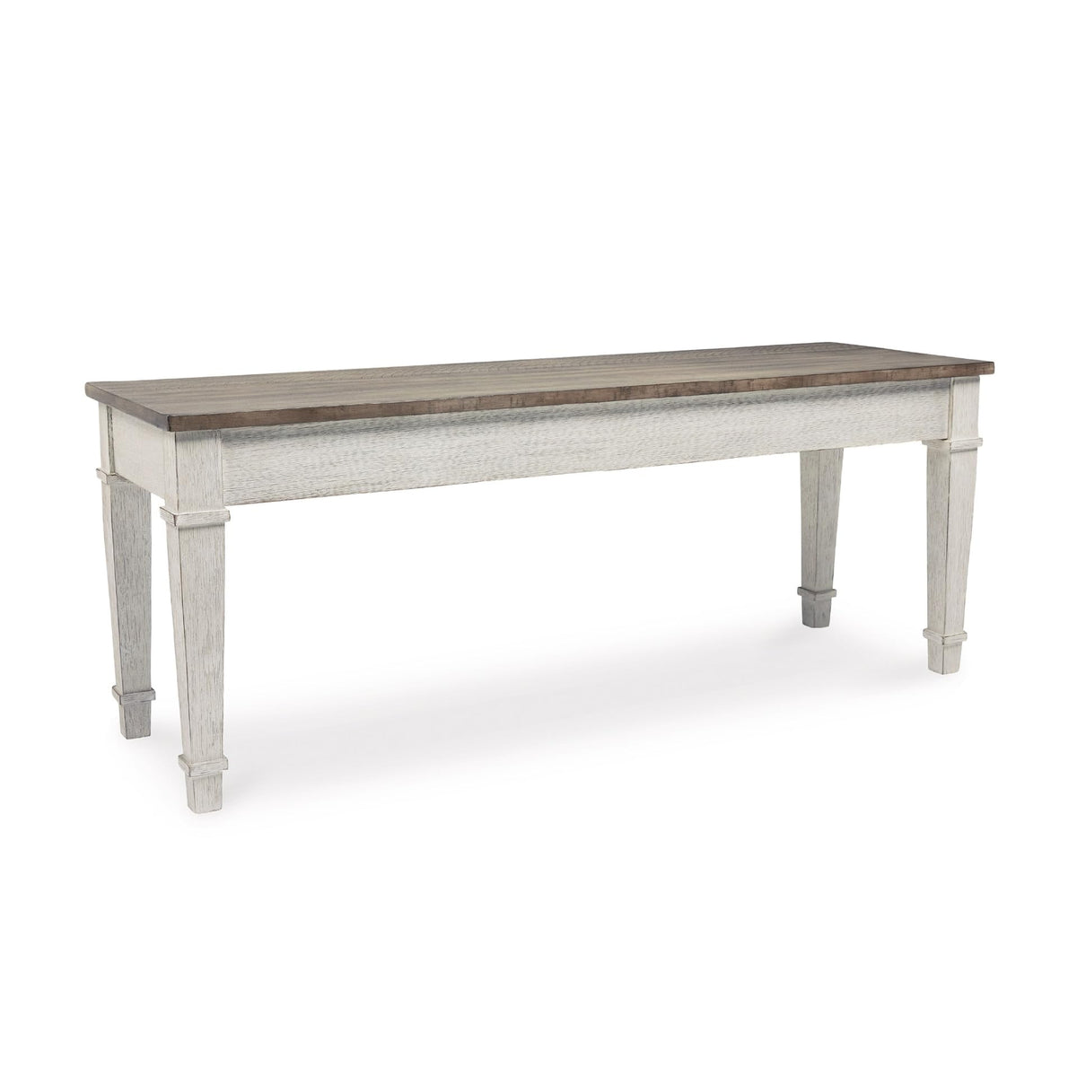 White Light Brown Wood Storage Bench C574893