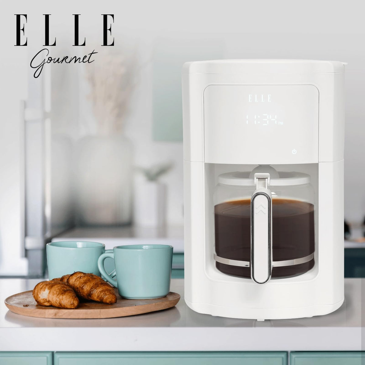 1.8L Digital Programmable Coffee Maker with Washable Filter, White S1164