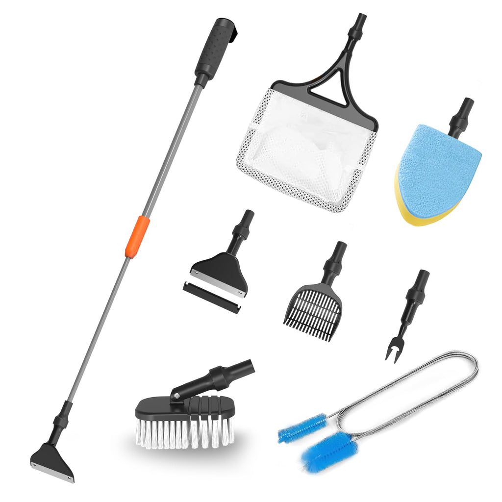 7-in-1 Aquarium Cleaning Tool with Telescopic Handle S41270