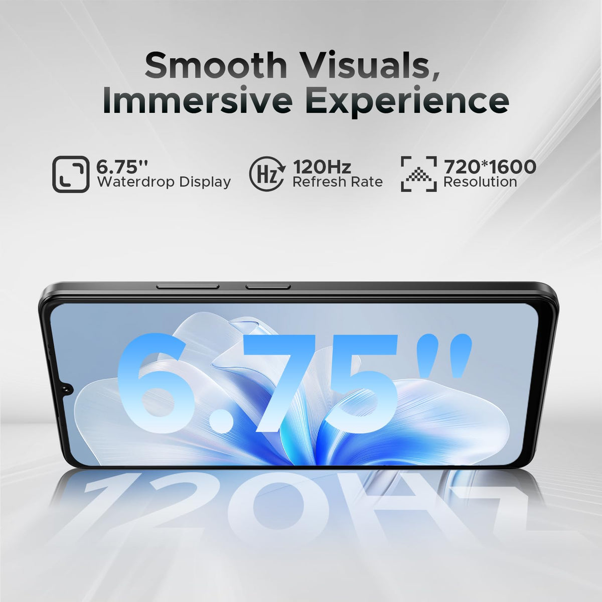 5G Unlocked Android Smartphone 32GB+128GB 6.75" 120Hz Dual SIM 6250mAh U1883