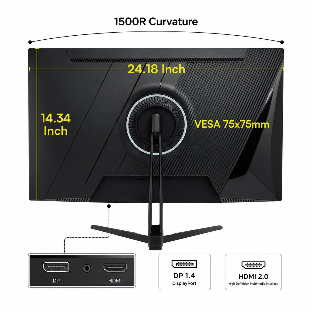 27 Inch 240Hz Curved Gaming Monitor 2K QHD X461