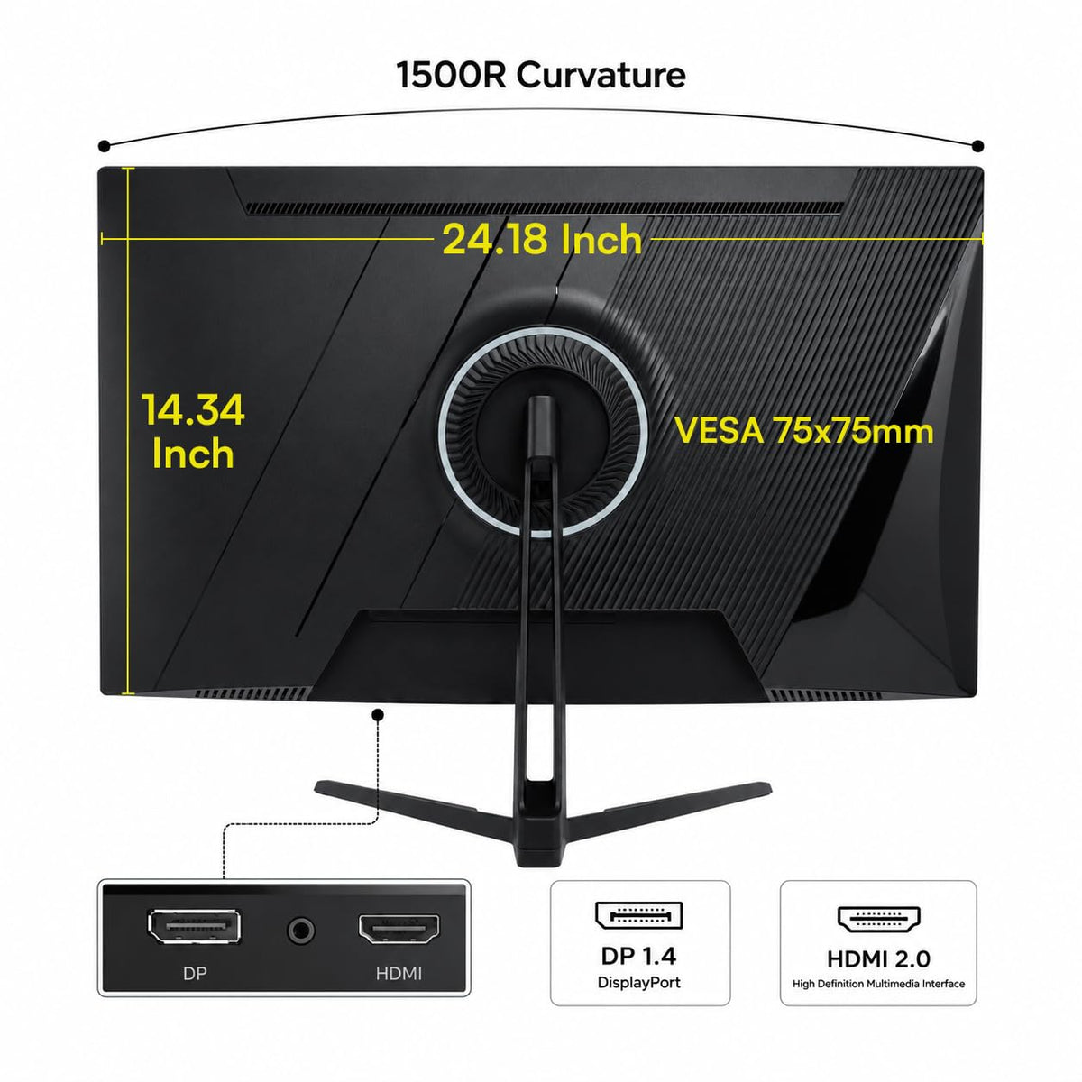 27 Inch 240Hz Curved Gaming Monitor 2K QHD X461