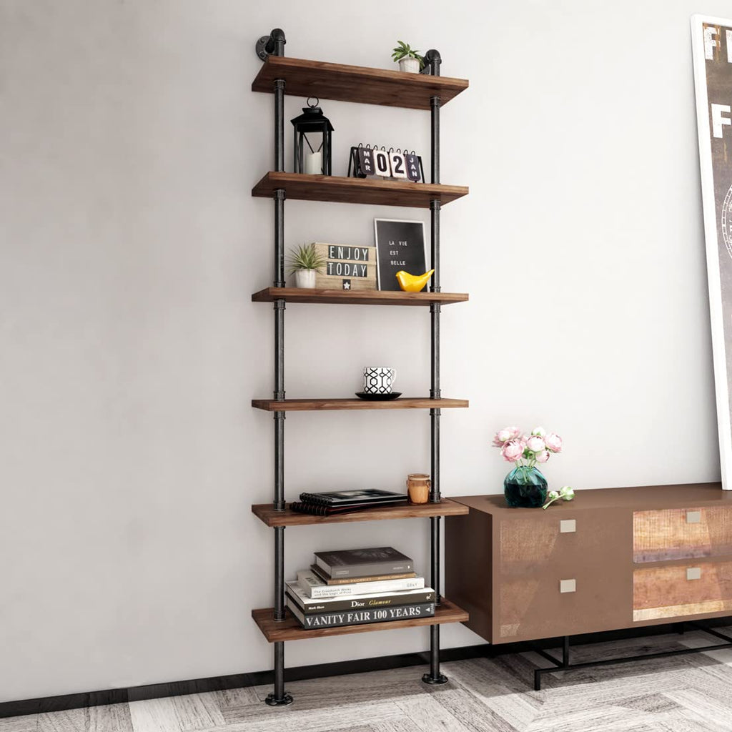 Industrial Pipe 6 Tier Bookshelf X52013