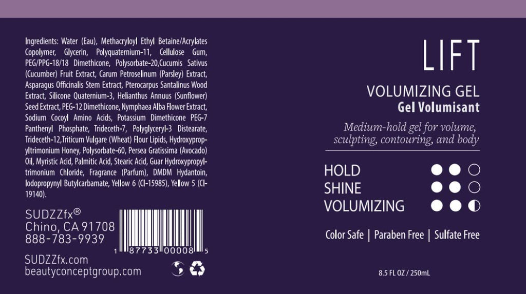 Volumizing Hair Gel, 8.5 Fl Oz E142354
