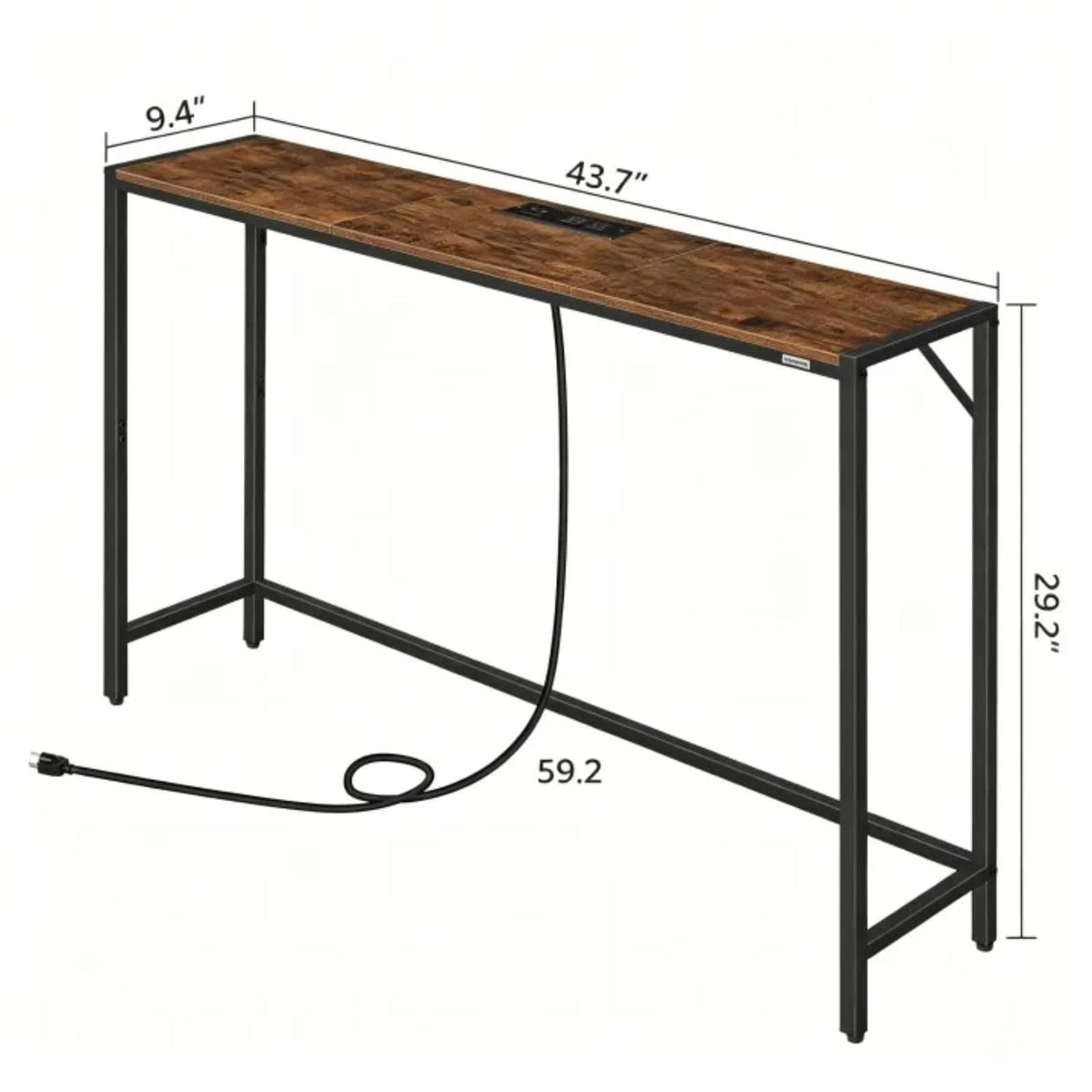 Narrow Sofa Table with Power Station F634533