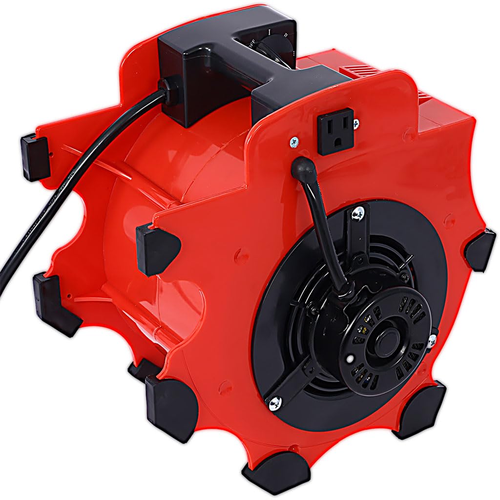 3-Speed Heavy-Duty Portable Air Mover Floor Fan and Carpet Dryer G658