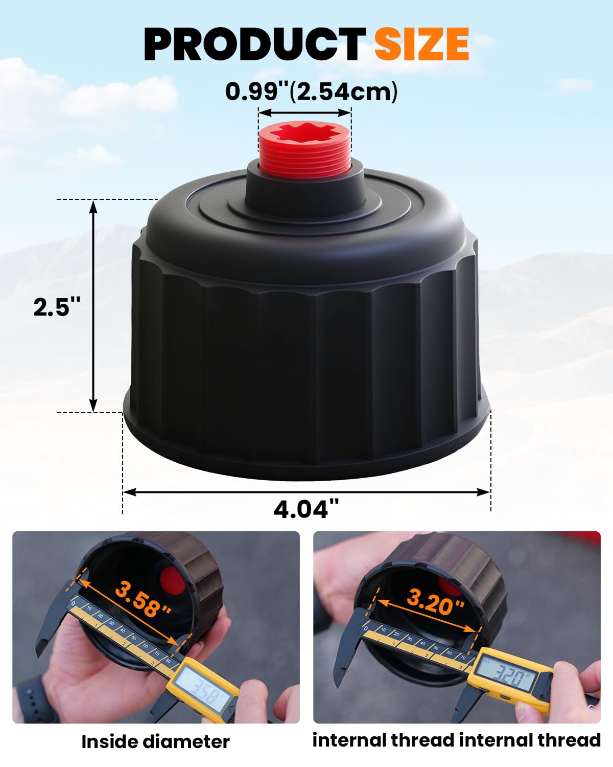 2 Pack Replacement Fuel Jug Cap Z888615