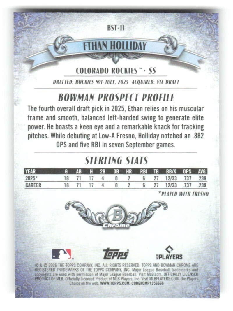 2026 Bowman Chrome Mega Box Baseball Trading Card A8047