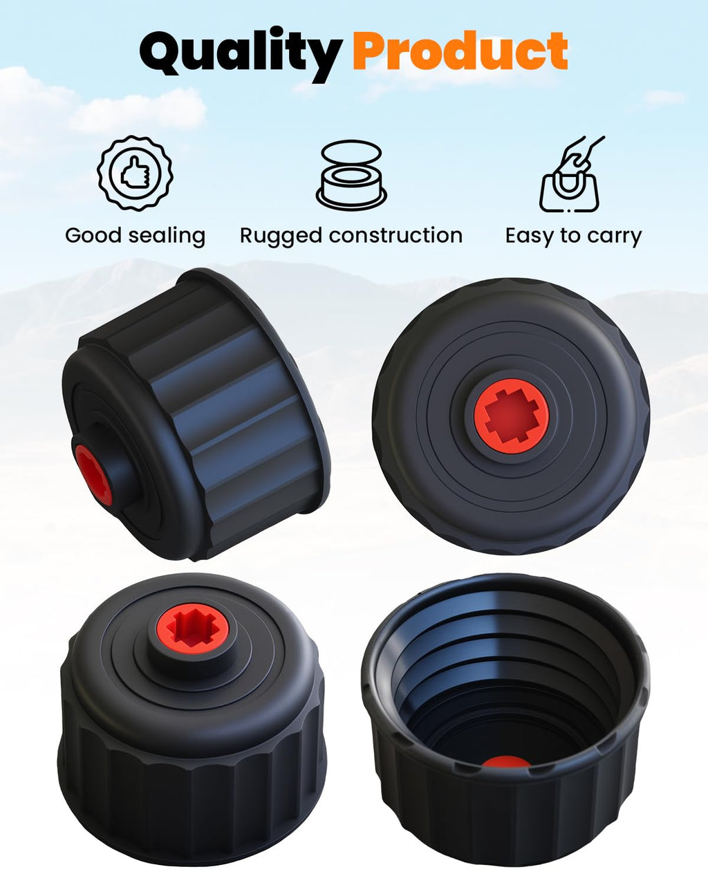 2 Pack Replacement Fuel Jug Cap Z888615