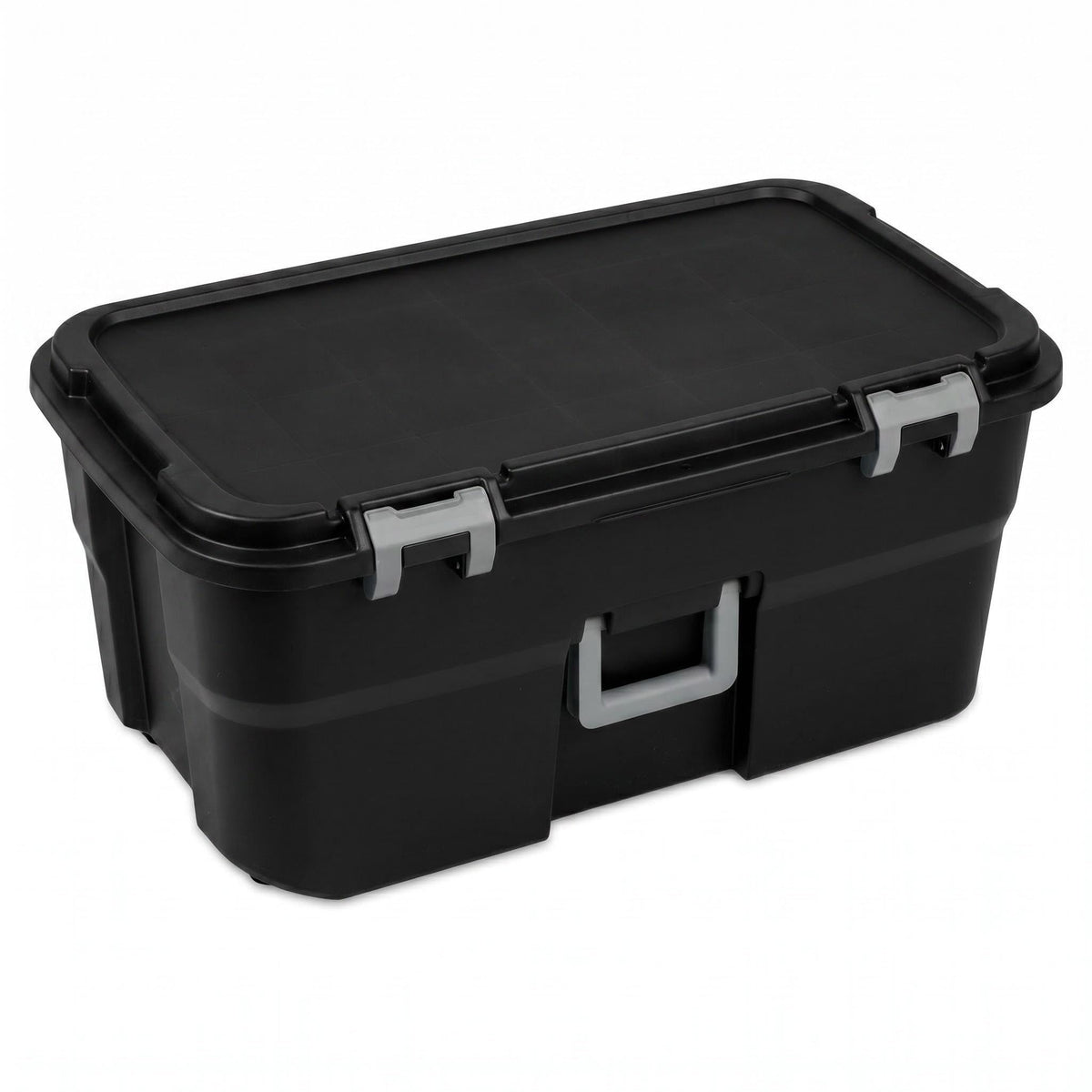 22 Gallon Black Wheeled Plastic Storage Trunk F5369