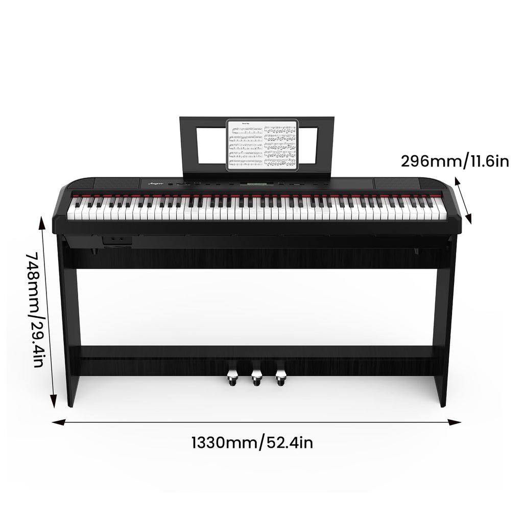 88 Keys Weighted Hammer Portable Electric Keyboard Piano with Stand S171327