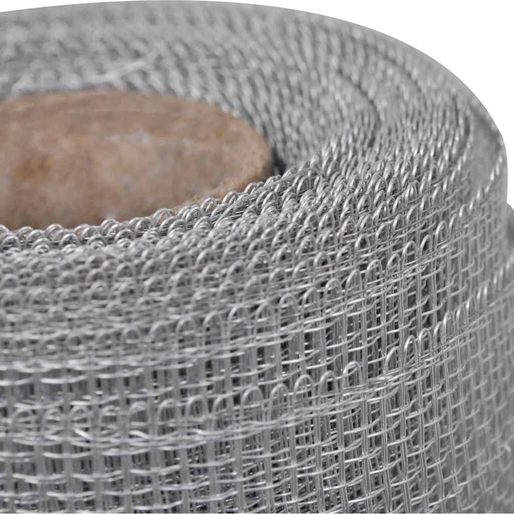 Aluminum Mesh Screen 39.4x196.9 Inches Silver U3175