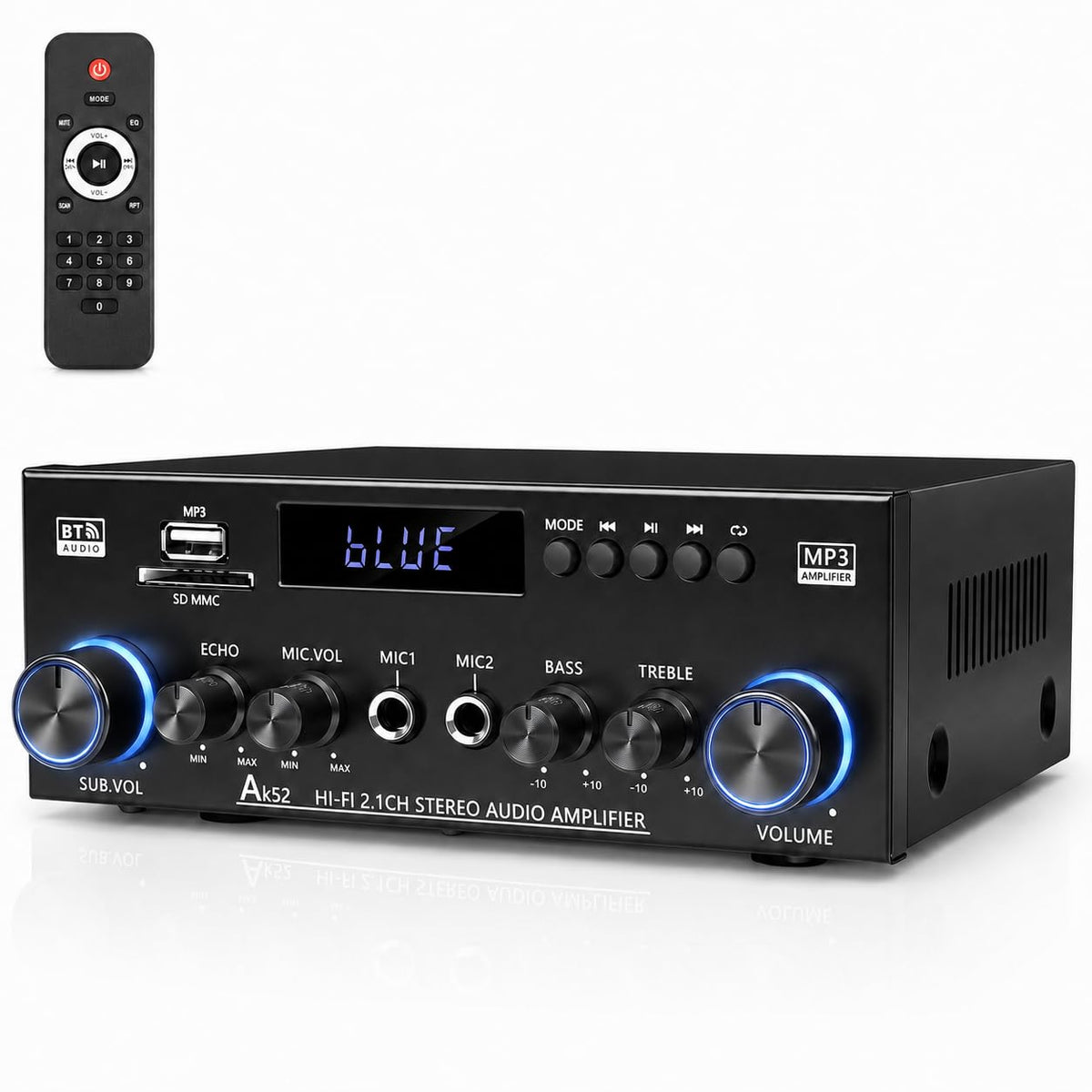 Bluetooth 5.0 2.1 Channel 400W Stereo Amplifier V58594