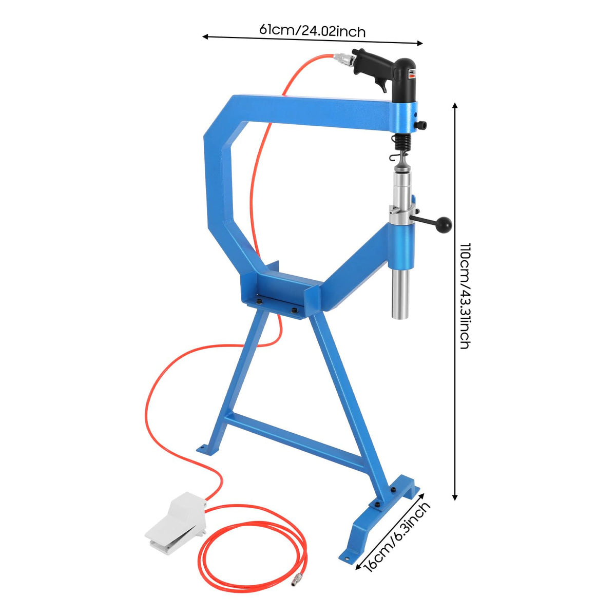 Pneumatic Planishing Hammer Metal Shaping Machine with Anvil & Foot Pedal R41657