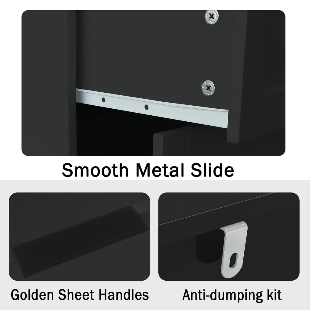 Black 6 Drawer Dresser R18947