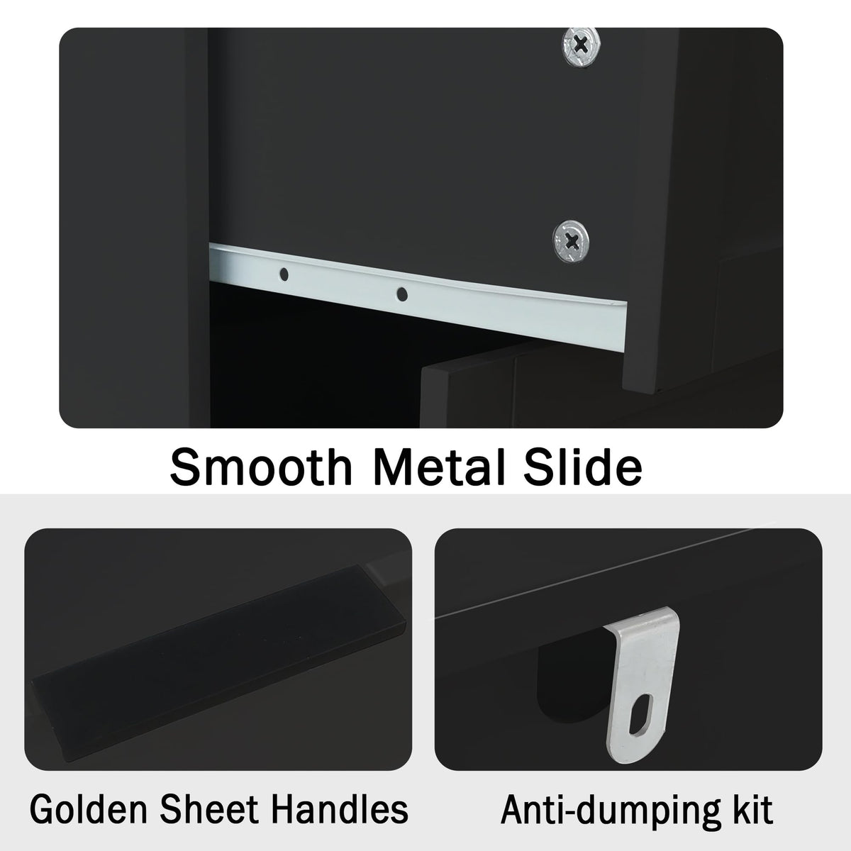 Black 6 Drawer Dresser R18947