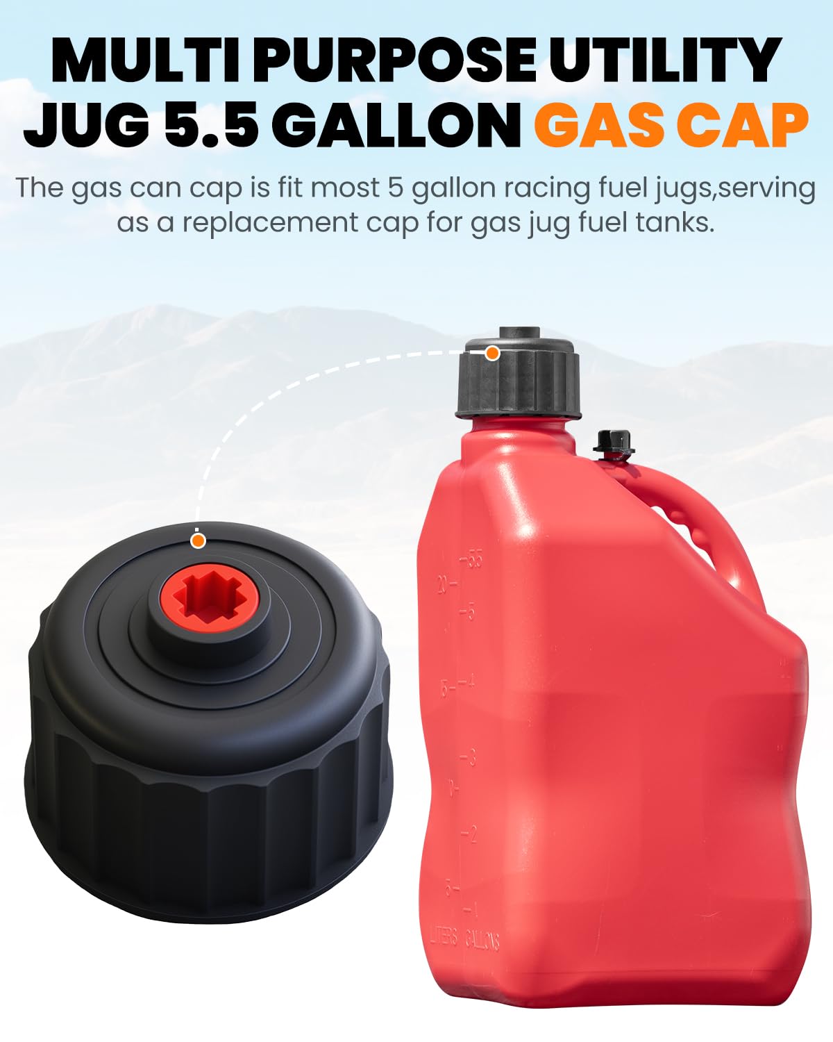 2 Pack Replacement Fuel Jug Cap Z888615