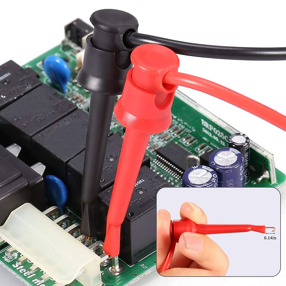 25-Piece Multimeter Leads Kit with Probes, Alligator Clips, Test Hooks and Back Probe Pins V98251
