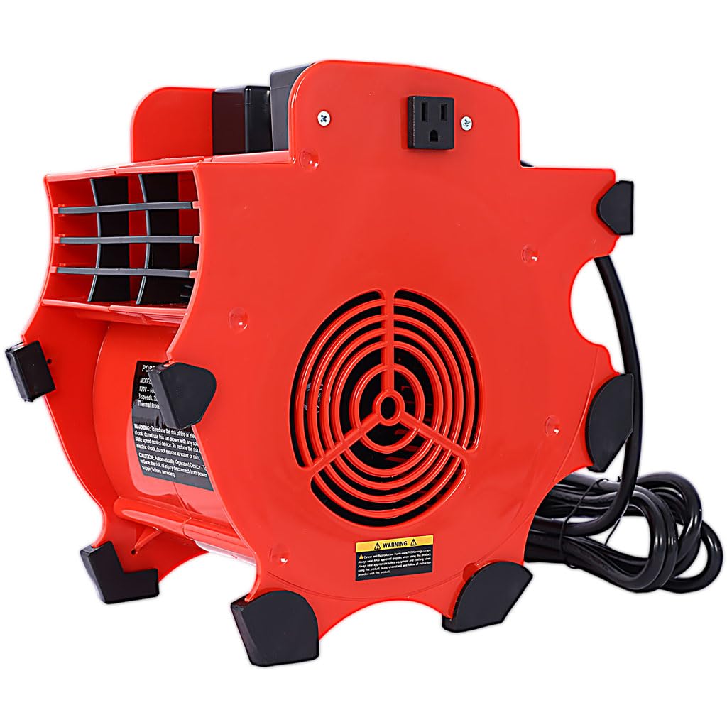 3-Speed Heavy-Duty Portable Air Mover Floor Fan and Carpet Dryer G658
