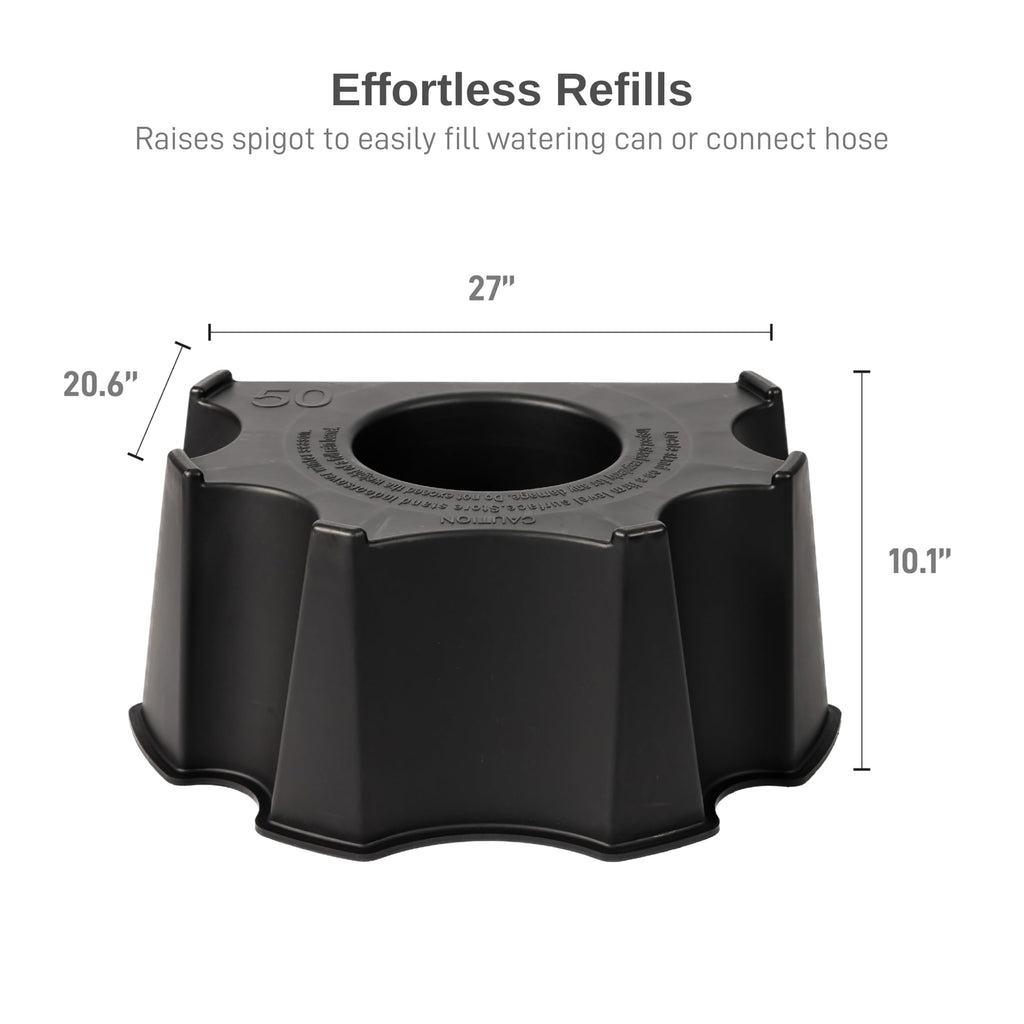 50-Gallon Black Rain Barrel Stand H388004