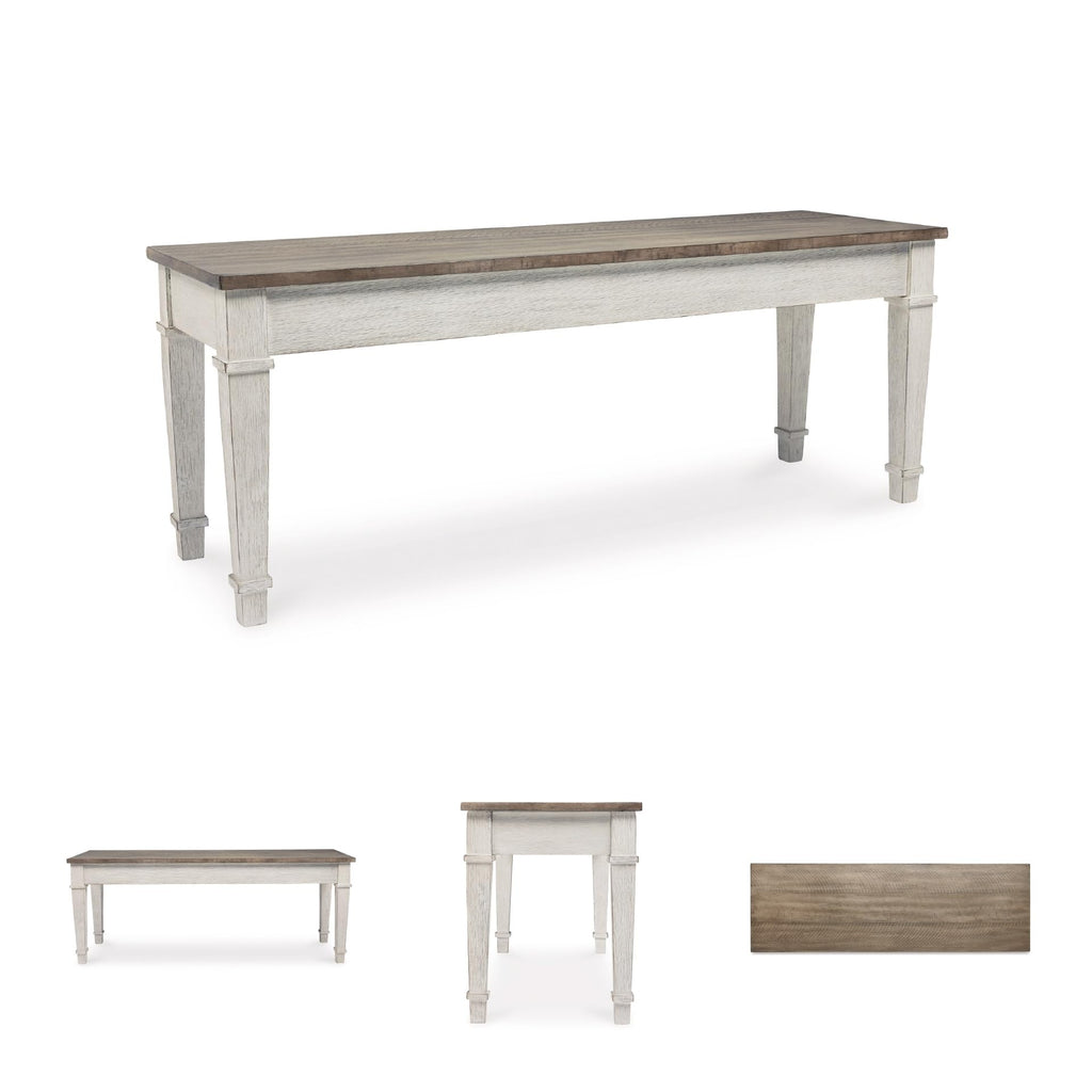 White Light Brown Wood Storage Bench C574893