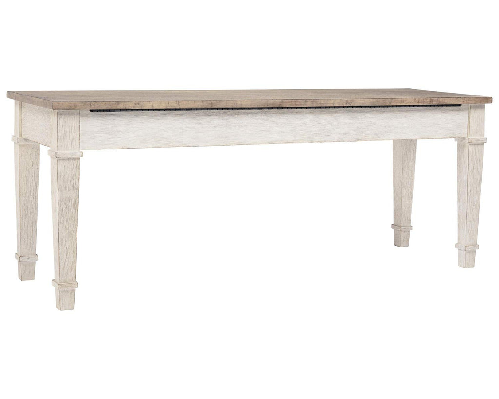 White Light Brown Wood Storage Bench C574893