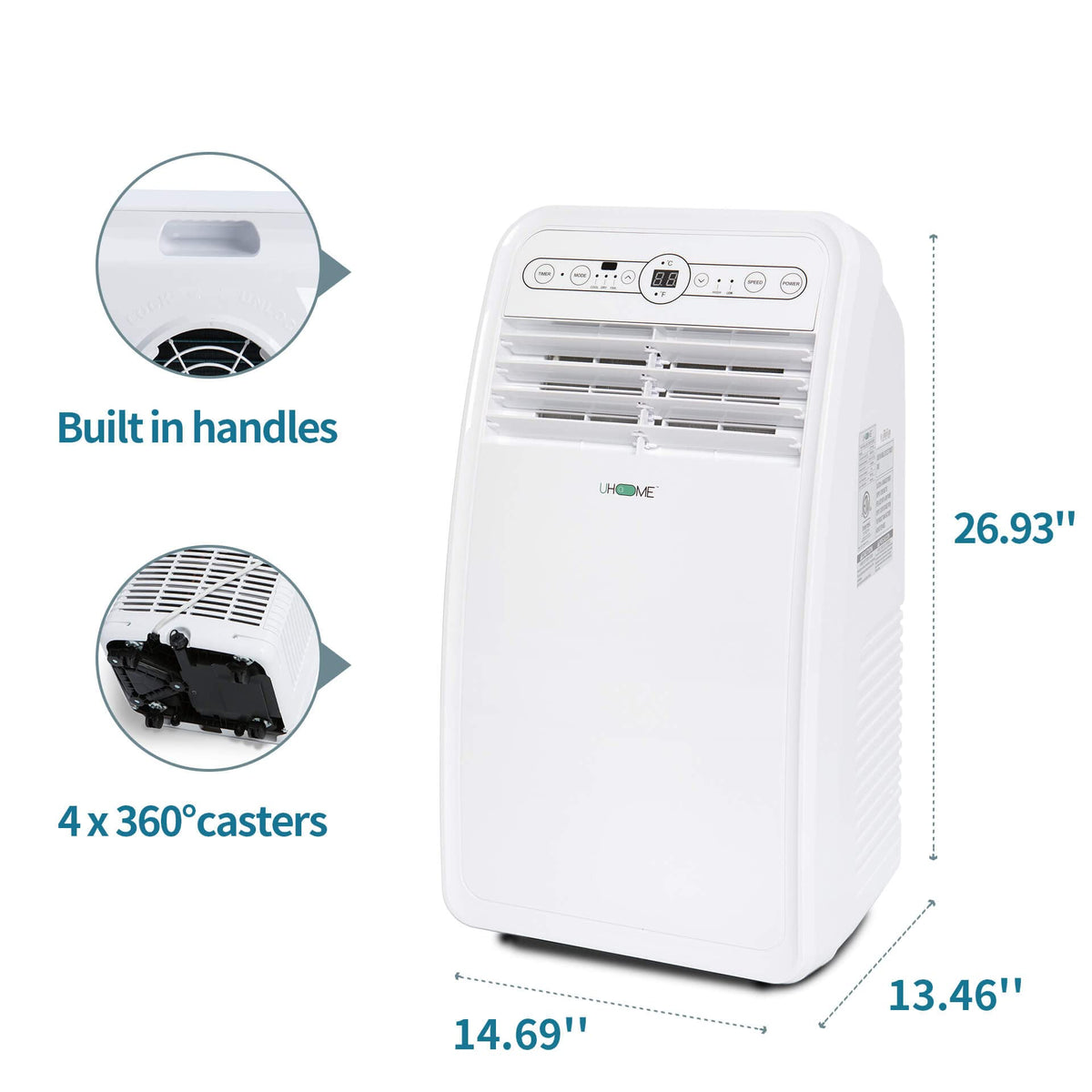 8000 BTU White Portable Air Conditioner J844424