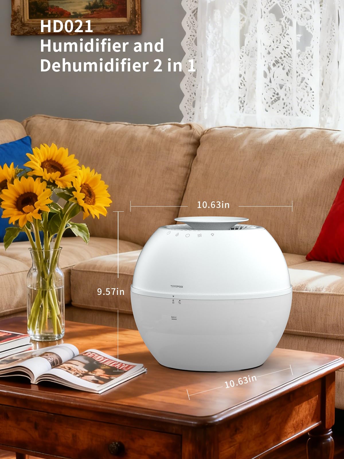 2-in-1 Dehumidifier & Humidifier with Purifier, 101oz Tank H578