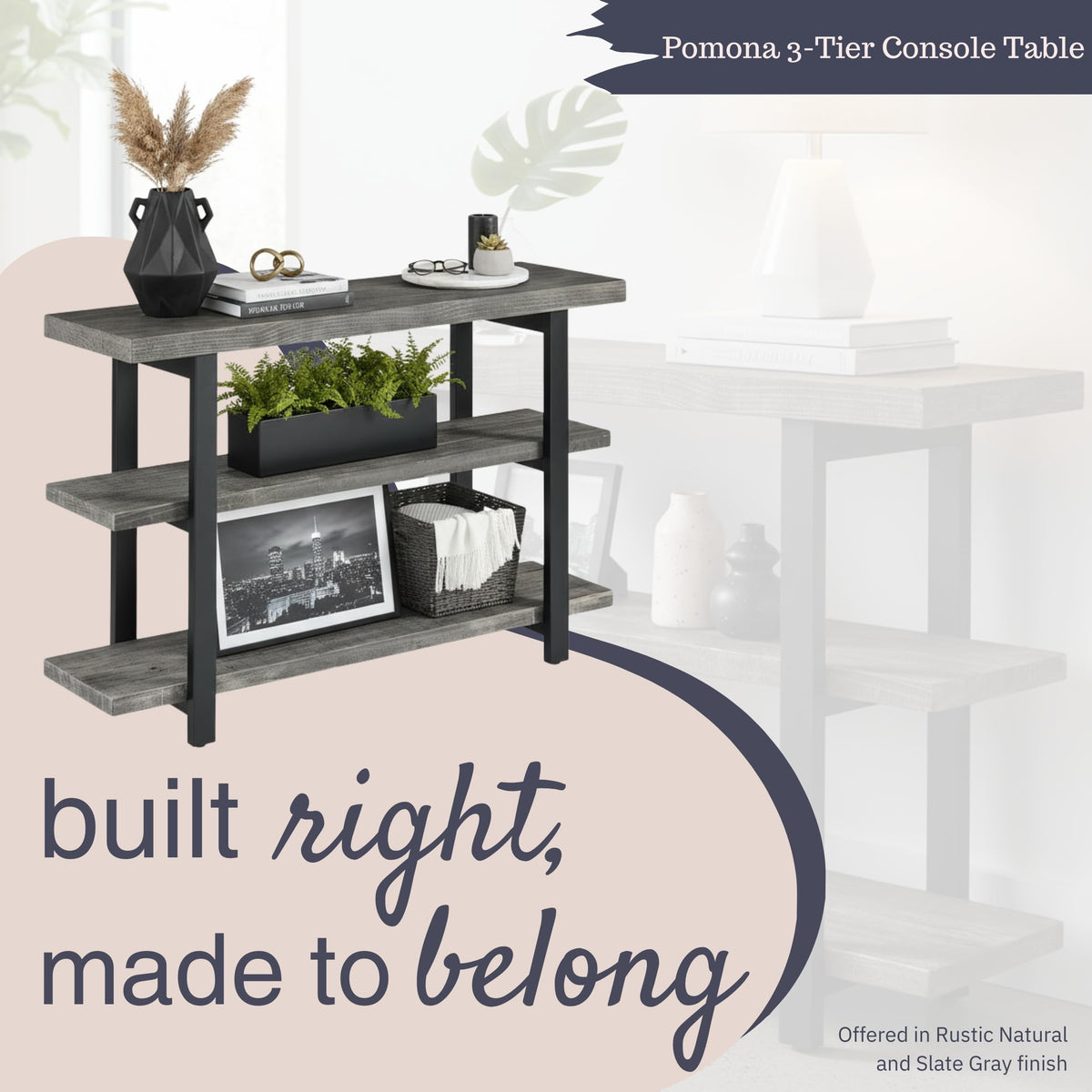 Solid Wood Media Console Table U23109
