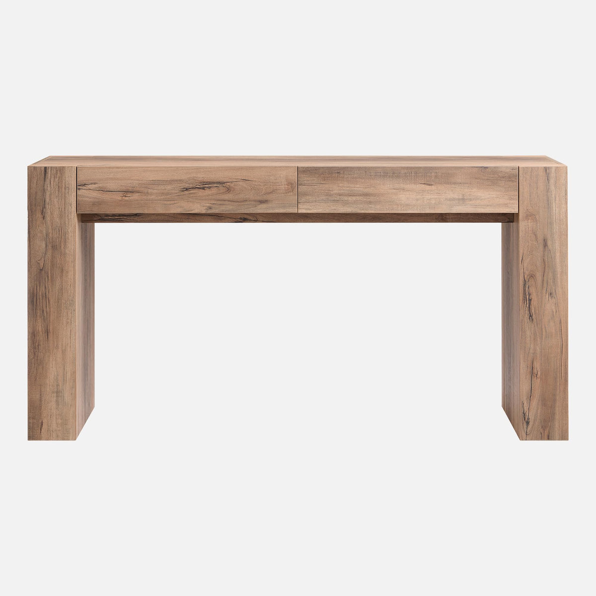 Rustic Oak Console Table with Drawers B6864
