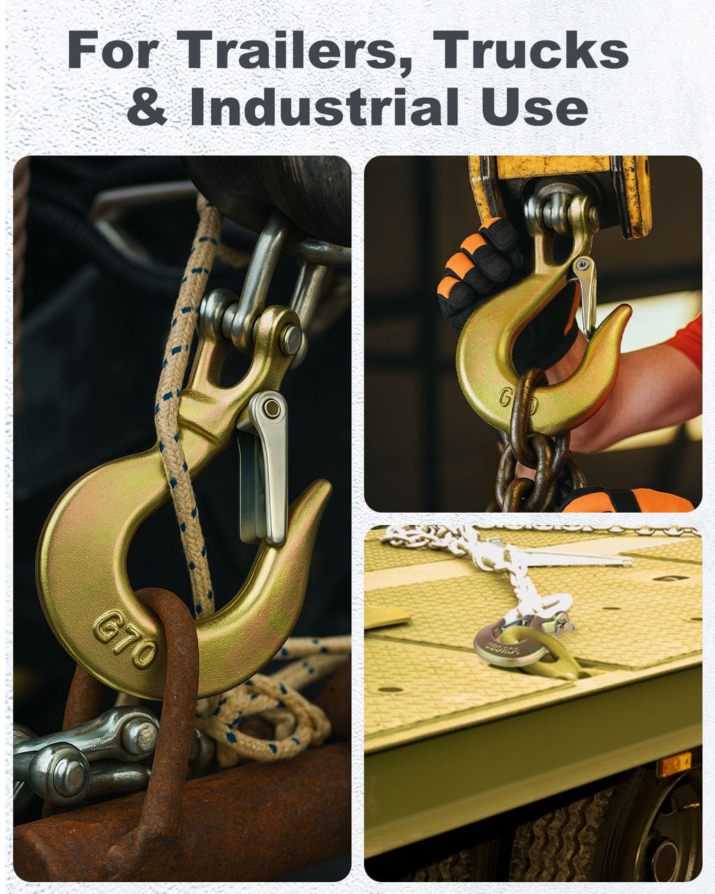 3/8" Clevis Slip Hook with Safety Latch Grade 70 T37915