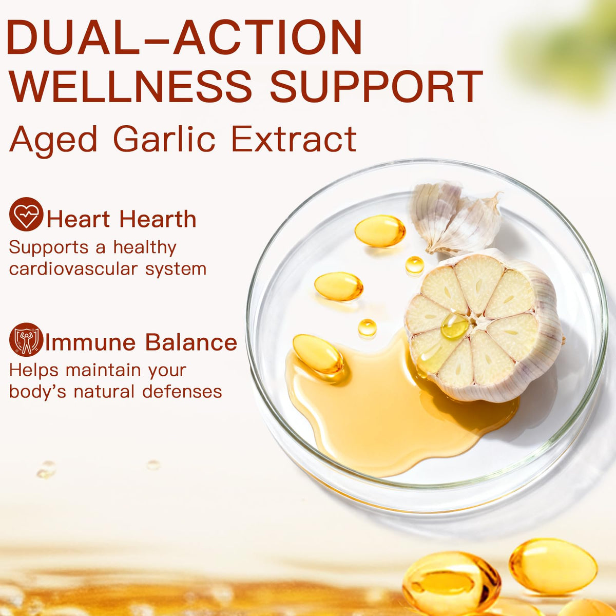 Odorless Organic Garlic Capsules 300 Softgels U49254