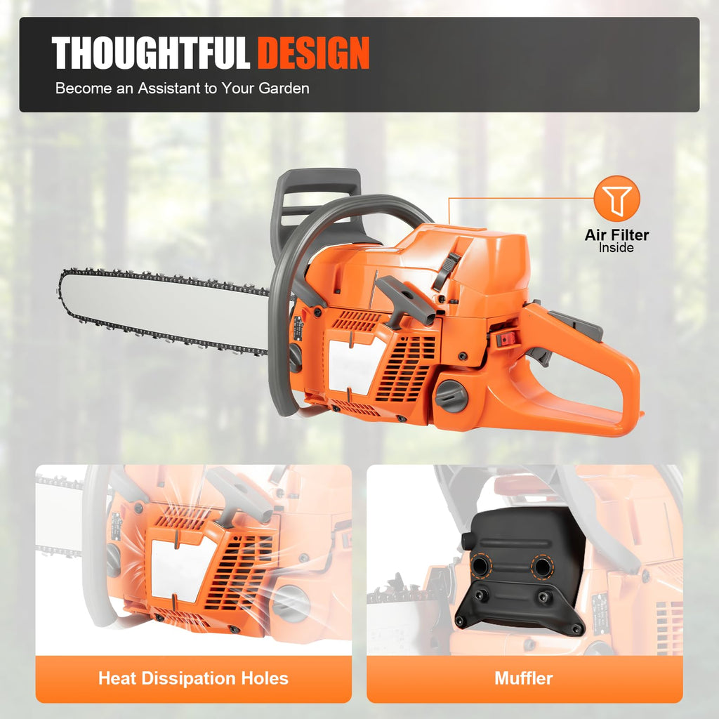 71.8CC 24inch 2-Stroke Gas Chainsaw E5357