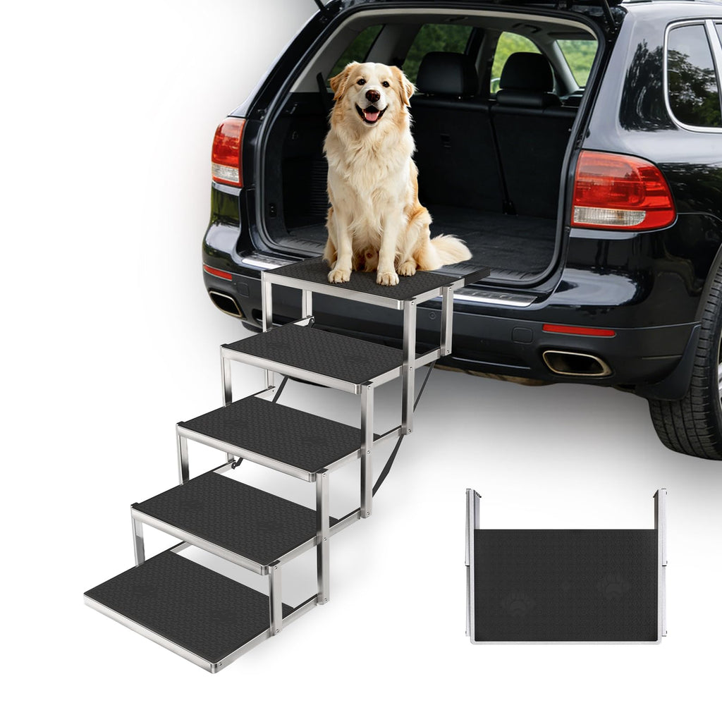 5-Step Foldable Non-Slip Plastic Dog Steps J5092